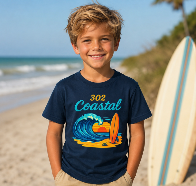 Child Size short Sleeve T-shirt with Wave