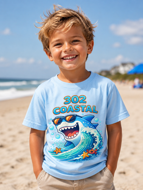 Child Size Short Sleeve T-shirt with Shark