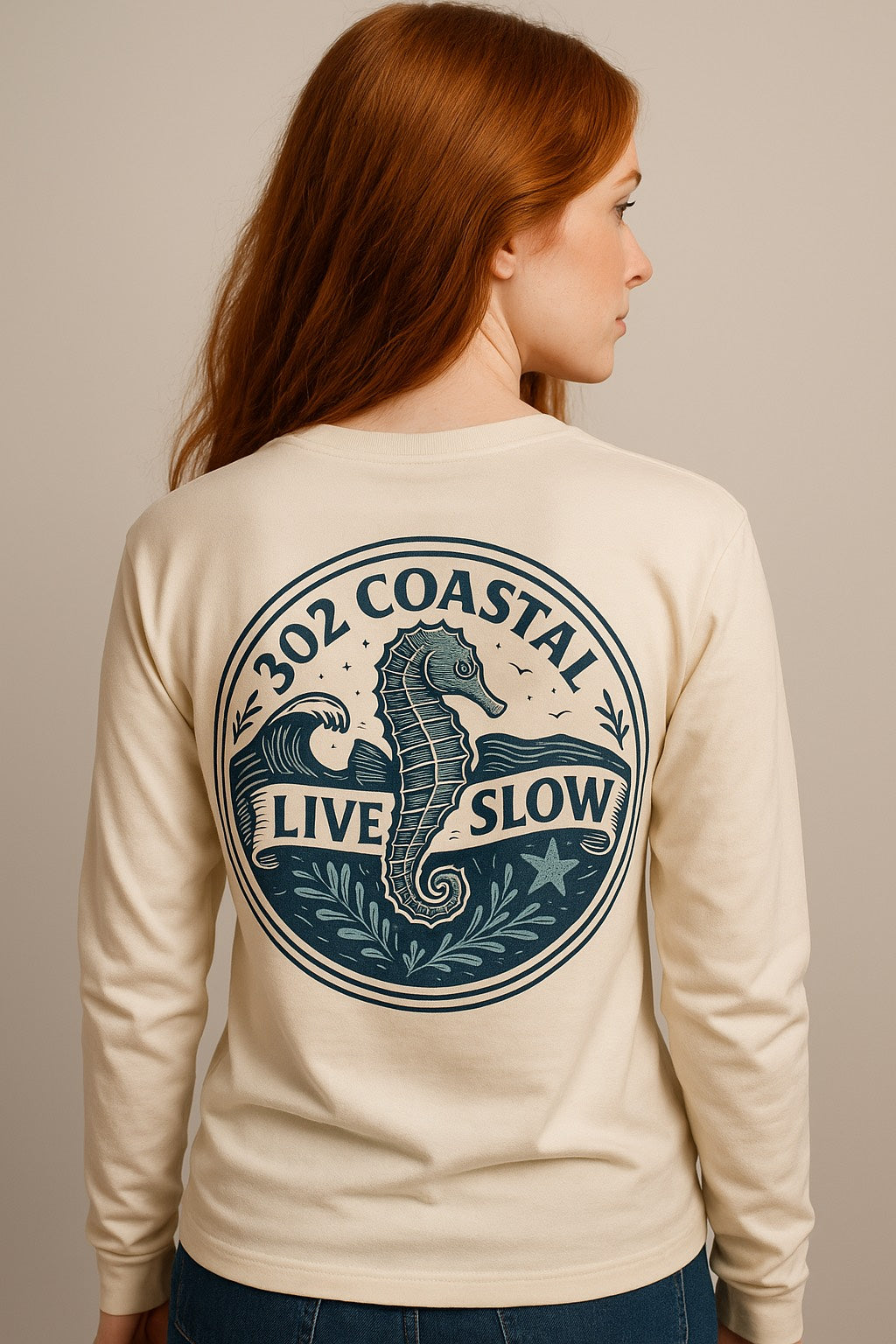 Long sleeve T-shirt with Seahorse