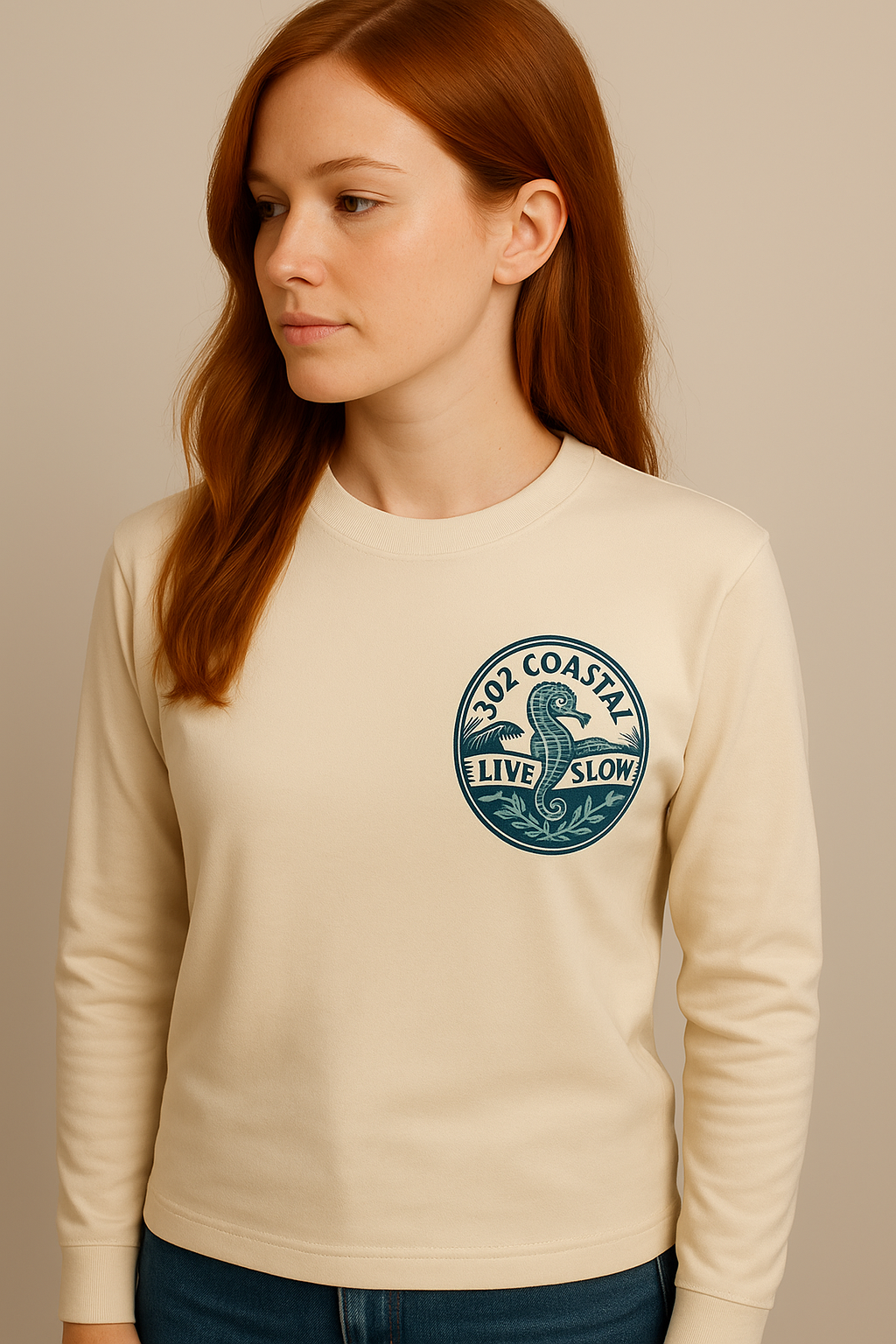 Long sleeve T-shirt with Seahorse