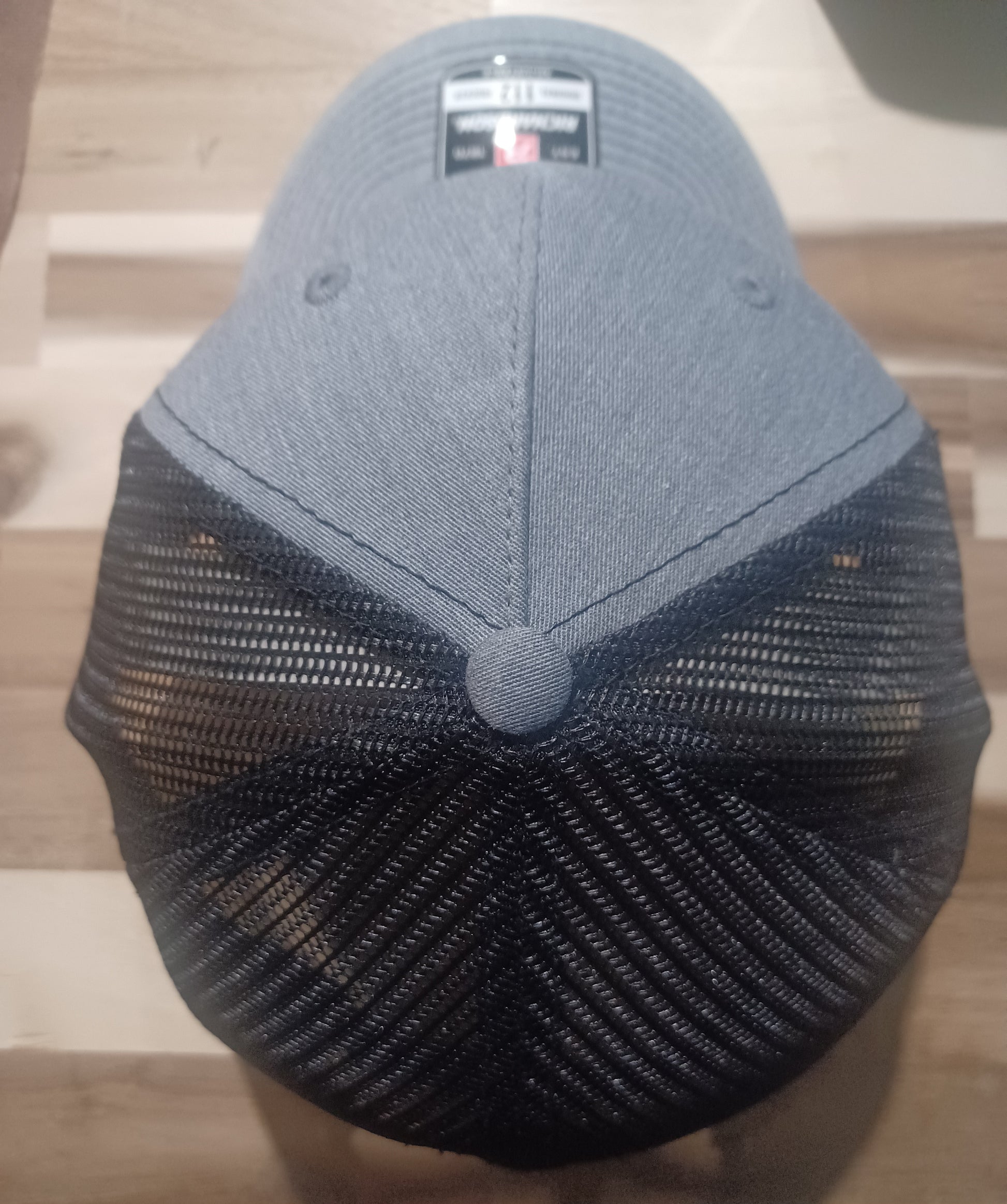 Hat - 302 Coastal Grey and Black with snapback closure